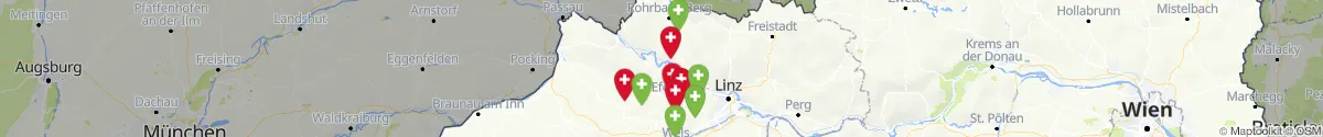 Kartenansicht für Apotheken-Notdienste in der Nähe von Haibach ob der Donau (Eferding, Oberösterreich)